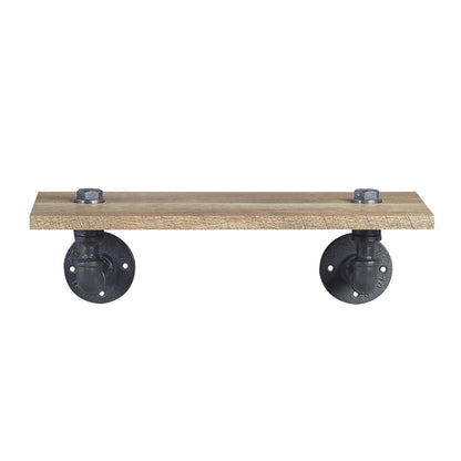 Black Oak Wall Shelf Unit - 18" Display Rack