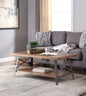 Ikram Weathered Oak & Sandy Black Finish Coffee Table