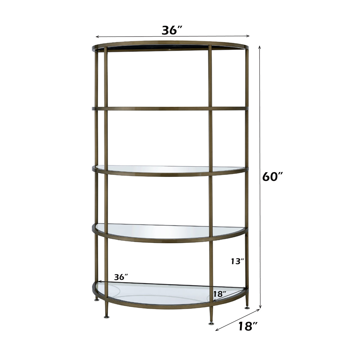 ADITYA Mirrored RACK - 5 Tier Shelves Display Unit