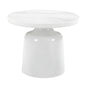 Zaid Engineering Marble & White High Gloss Finish End Table