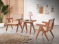 3-Piece Solid Wood Accent Chair Set and Matching End Table for Living Room or Balcony