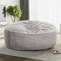 Oversized Memory Foam Bean Bag, Fabric Upholstered Living Room Sofa Chair Bean Bag, Light Gray