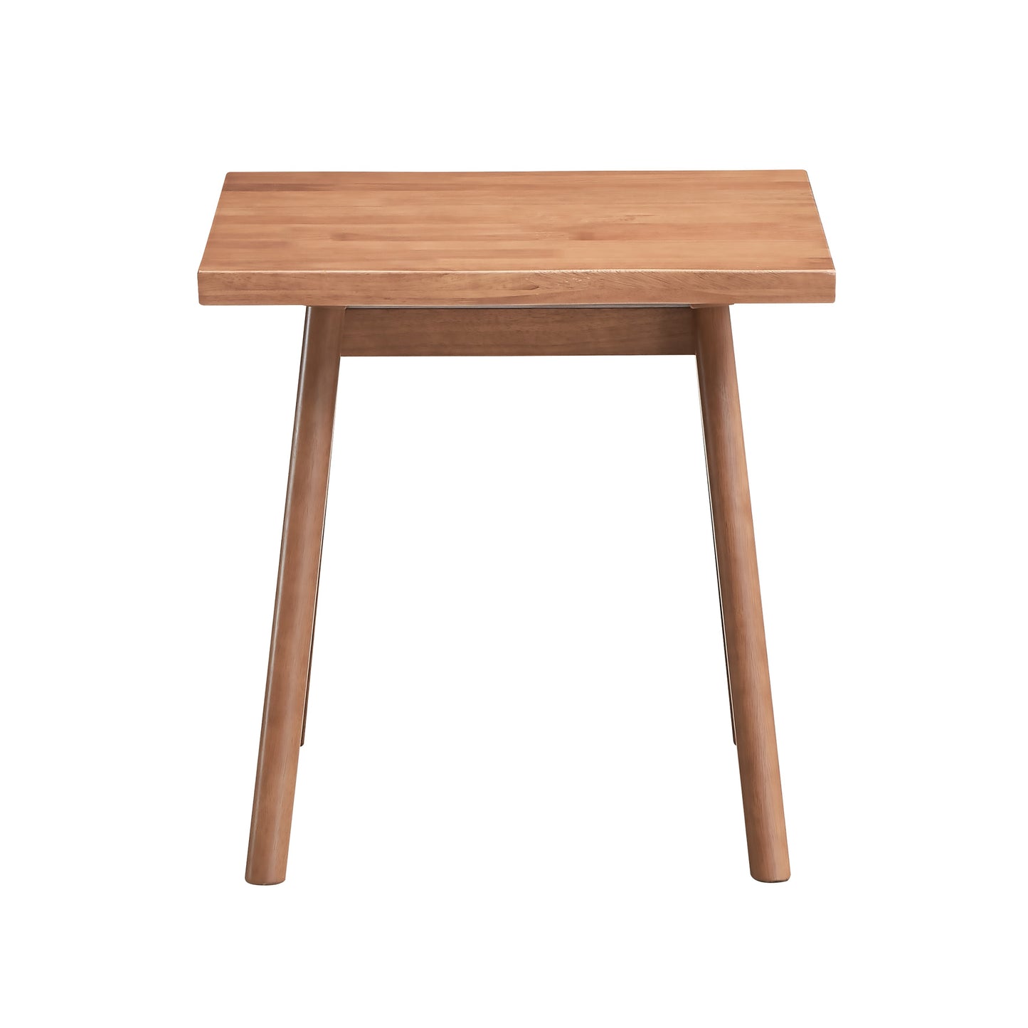 Mid-Century Modern Rattan Wood End Table for Living Room Accent