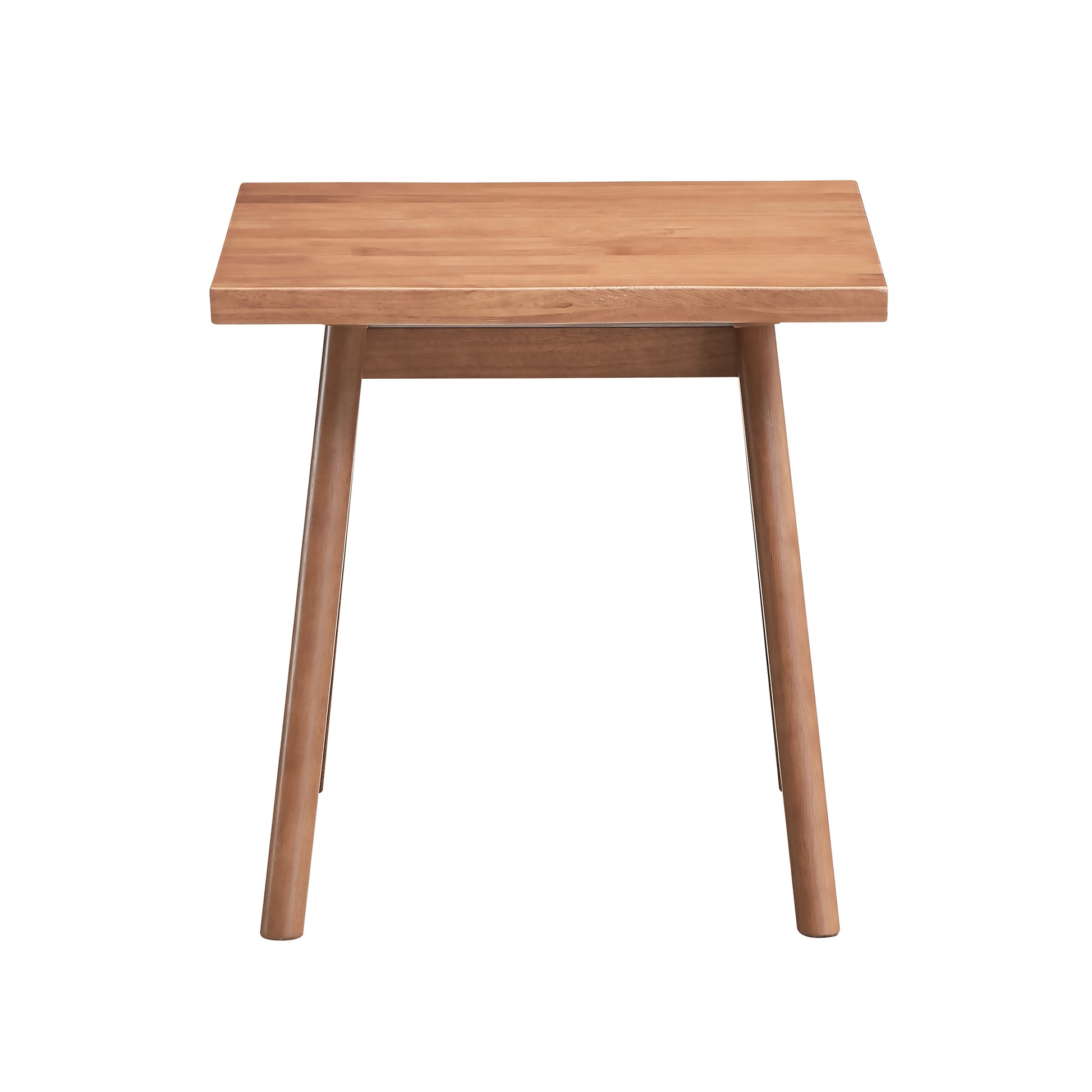 Mid-Century Modern Rattan Wood End Table for Living Room Accent