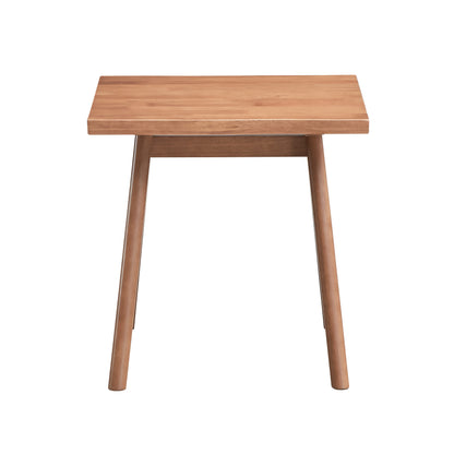 Mid-Century Modern Rattan Wood End Table for Living Room Accent