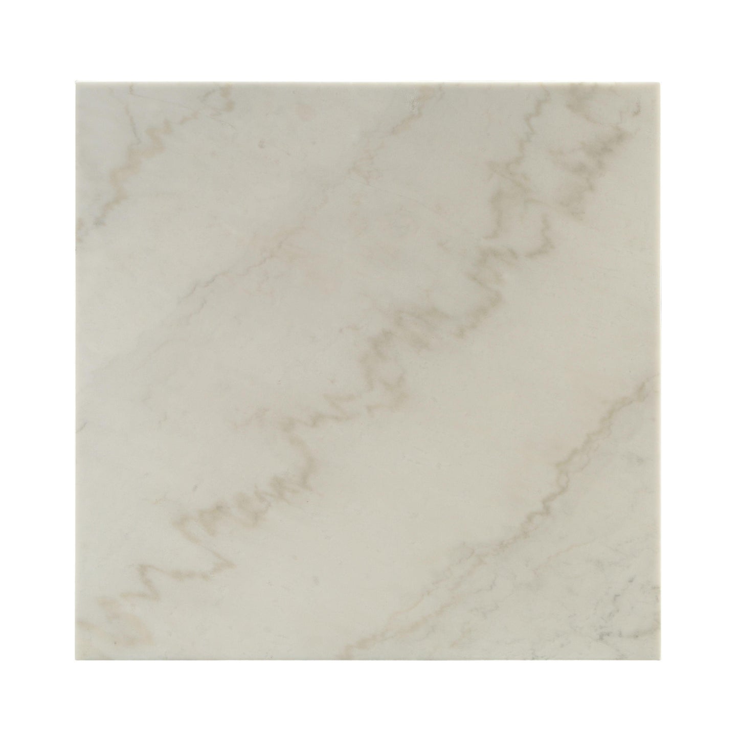 Modern Marble Coffee Table with Metal Legs, Square Design for Living Room