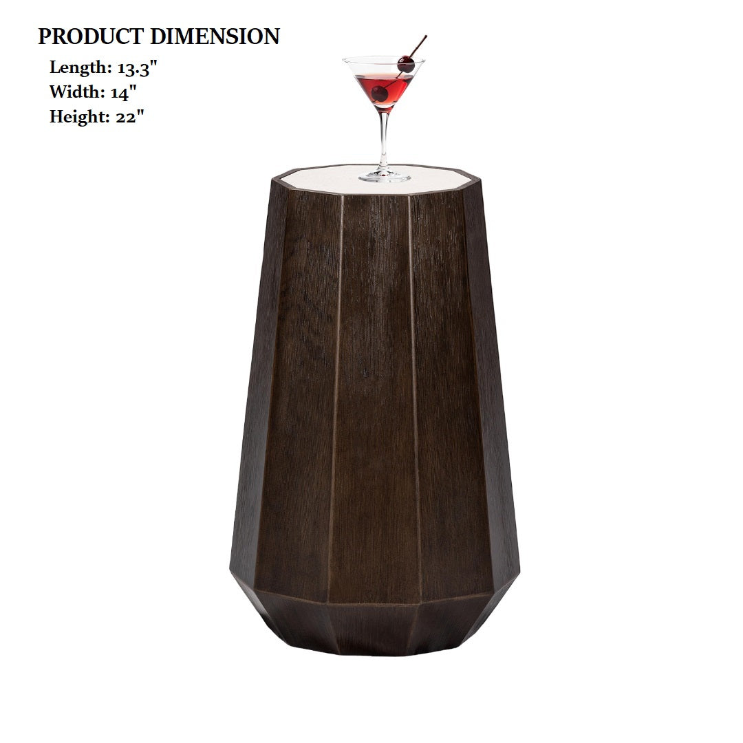 Dark Walnut Martini Table - Trestle Base for Living Room