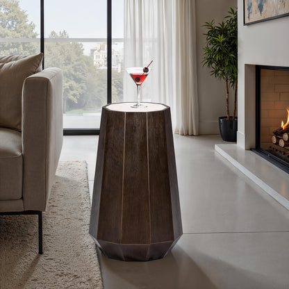 Dark Walnut Martini Table - Trestle Base for Living Room