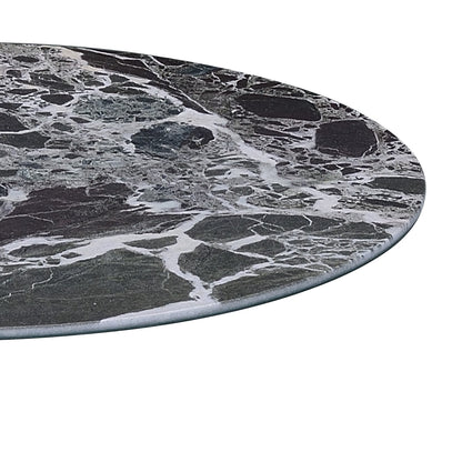 Cirillo End Table - Black Marble Glass Top for Living Room