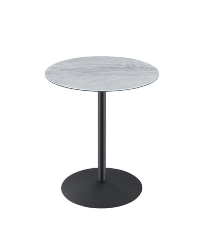 Cirillo End Table - Gray Marble Glass Top for Living Room