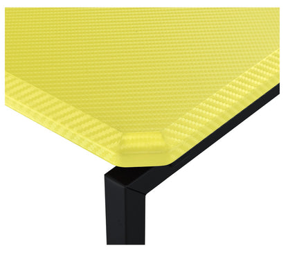 Yellow Carbon Fiber Coffee Table Set - 3 Piece for Living Room