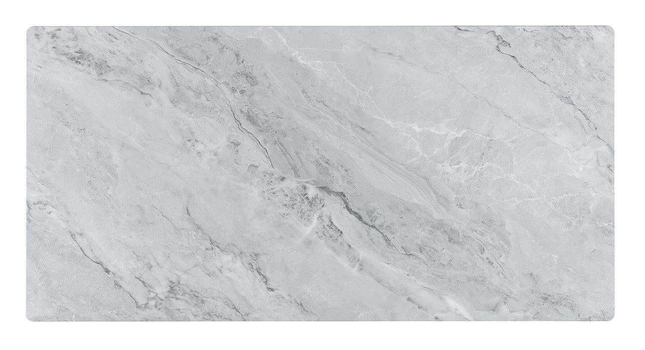 Lorenzo 47"W Coffee Table - Gray Marble Texture Top for Living Room