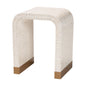 Coastal Beige and White Mother of Pearl Capiz Shell End Table