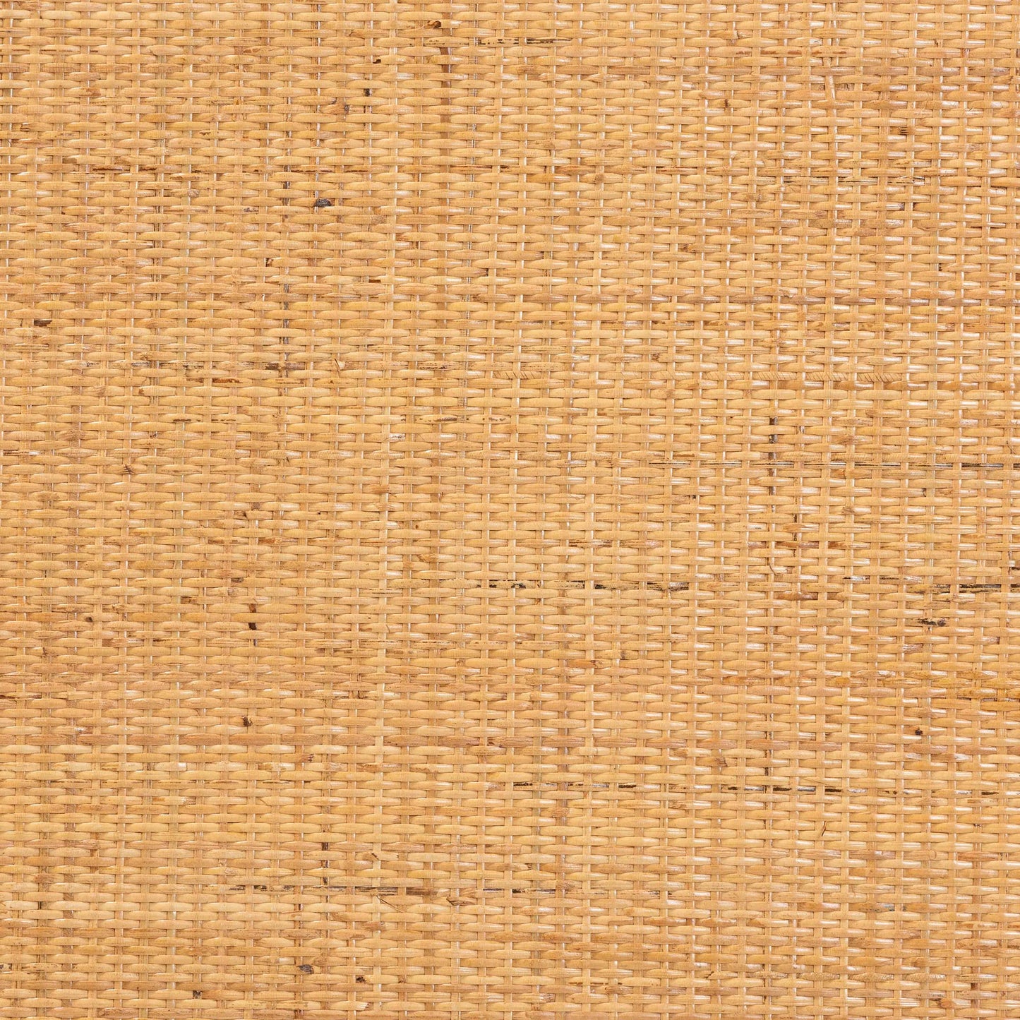 Honey Rattan Round Coffee Table with Shelf for Living Room