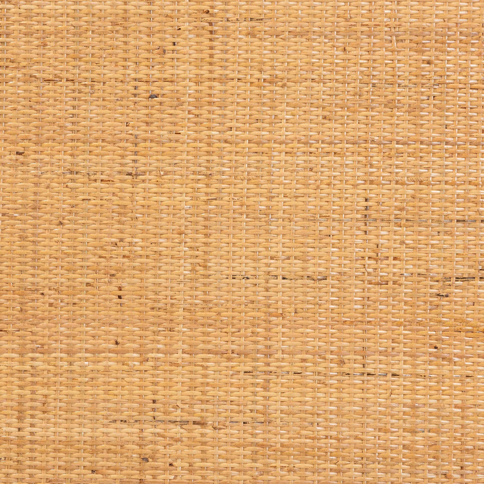Honey Rattan Round Coffee Table with Shelf for Living Room
