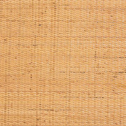 Honey Rattan Round Coffee Table with Shelf for Living Room