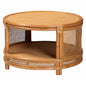 Modern Bohemian Natural Brown Rattan Coffee Table