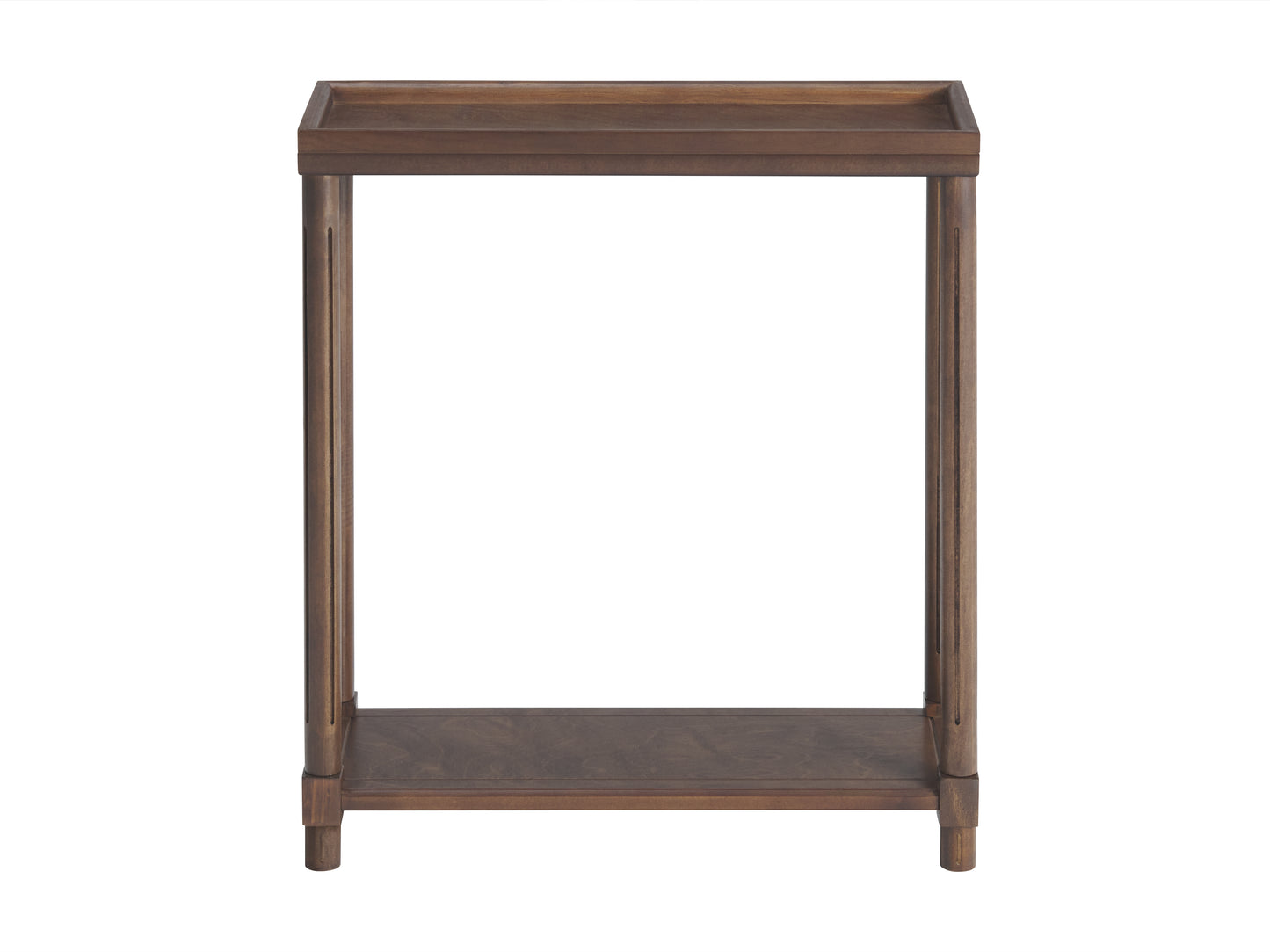 Chestnut Solid Wood Side Table Set 2-Tier for Living Room