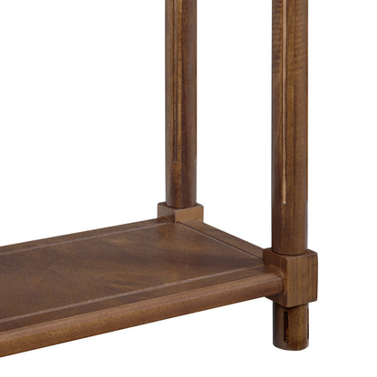 Chestnut Solid Wood Side Table Set 2-Tier for Living Room