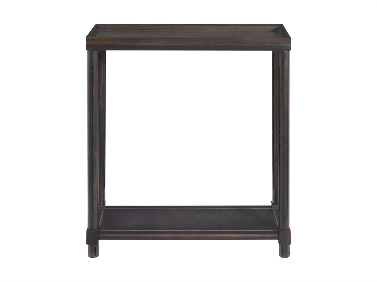 Espresso Solid Wood Side Tables Set of 2 for Living Room