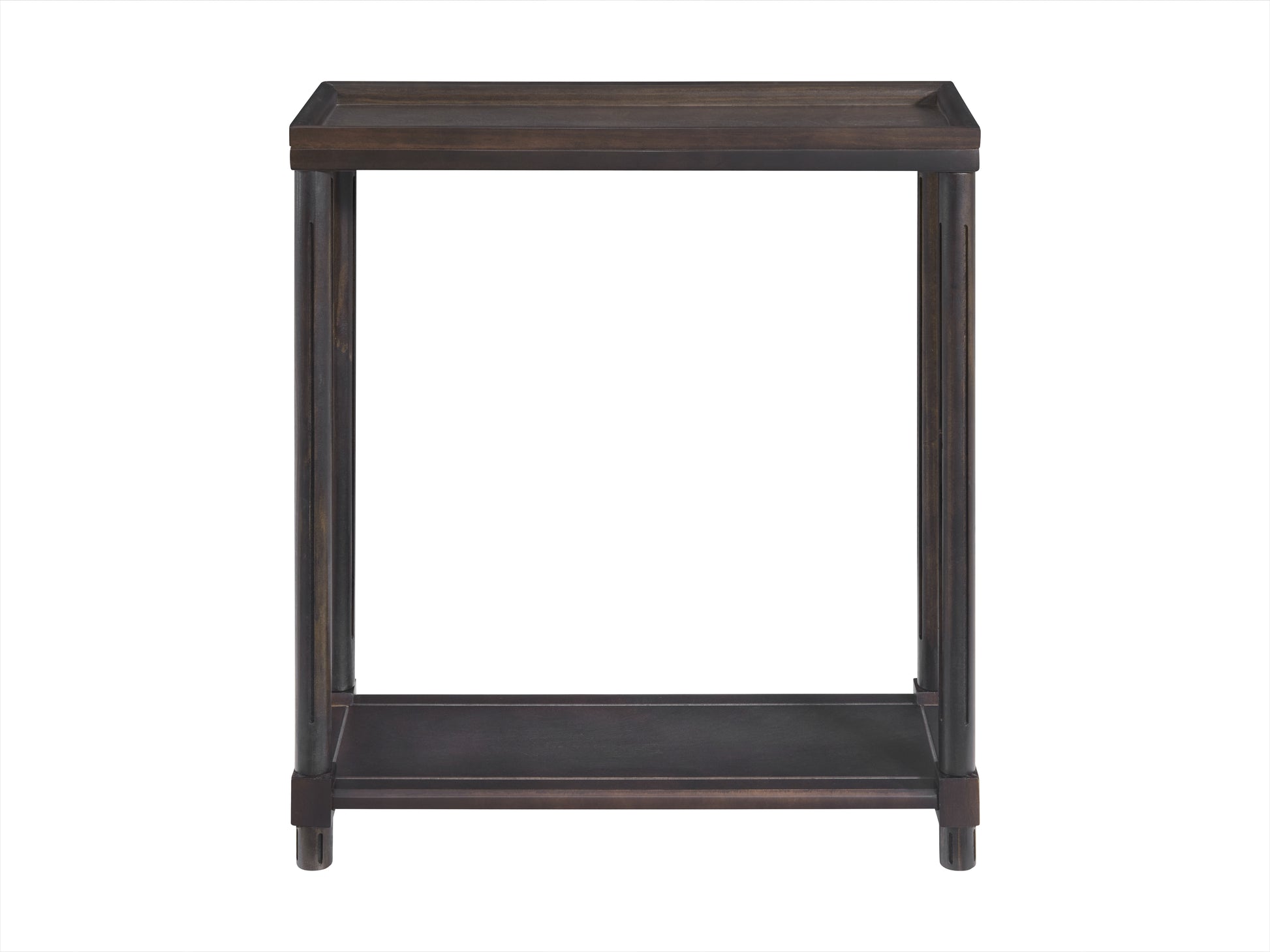 Espresso Solid Wood Side Tables Set of 2 for Living Room
