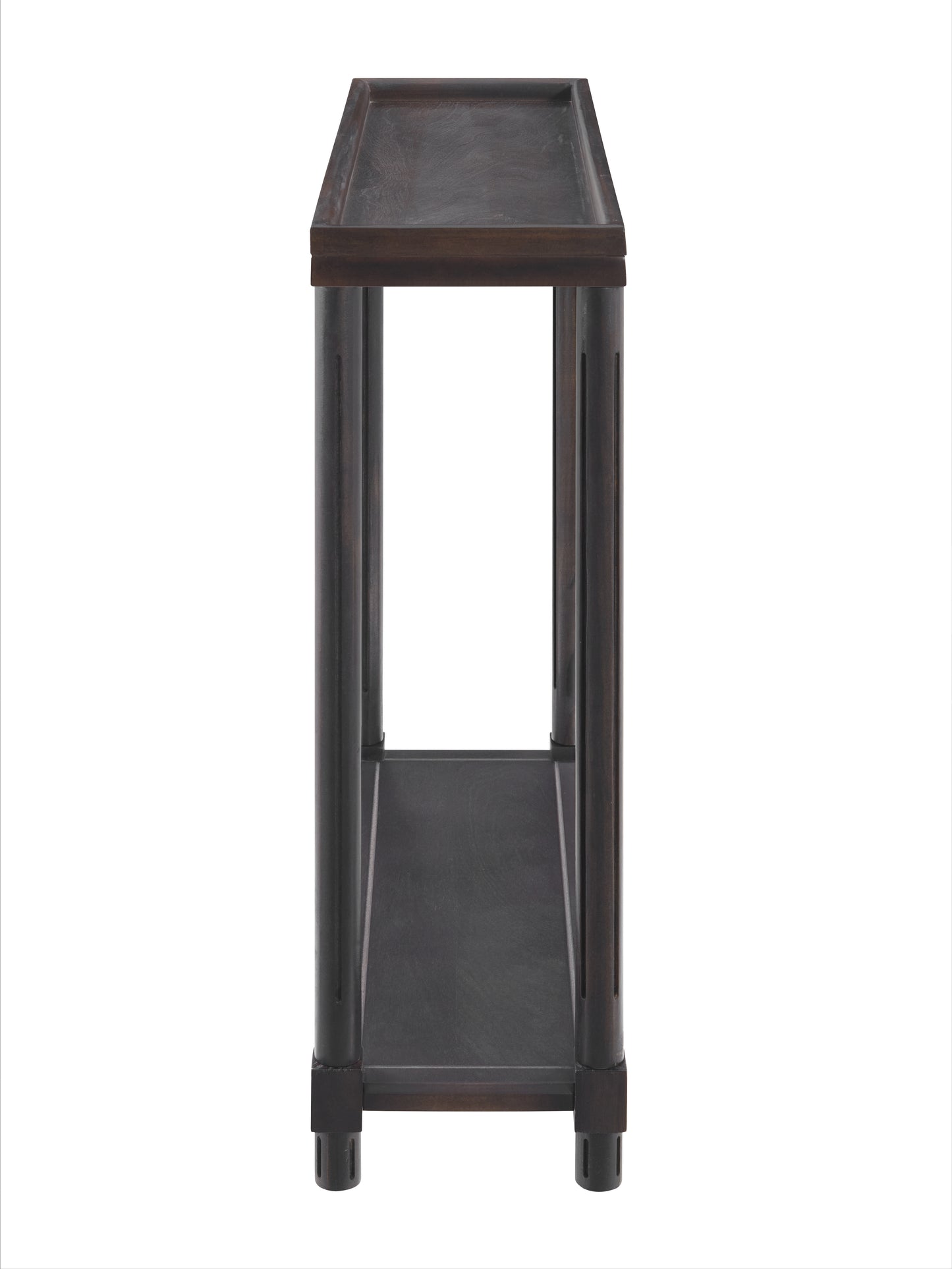 Espresso Solid Wood Side Tables Set of 2 for Living Room