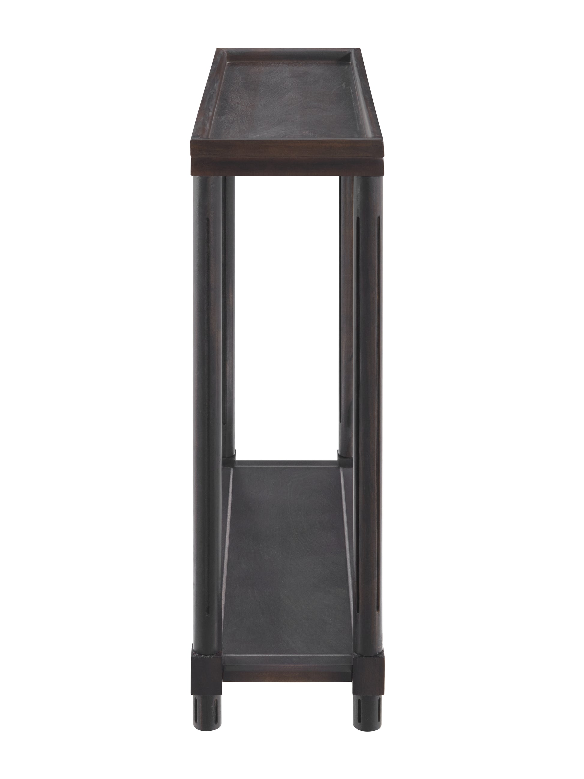 Espresso Solid Wood Side Tables Set of 2 for Living Room
