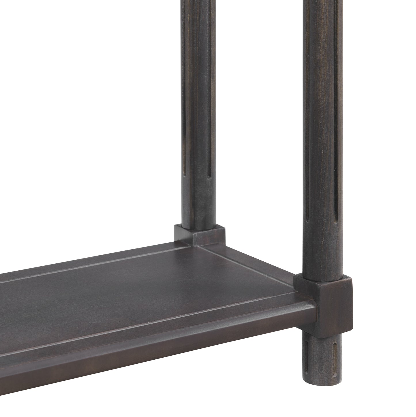Espresso Solid Wood Side Tables Set of 2 for Living Room