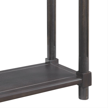 Espresso Solid Wood Side Tables Set of 2 for Living Room