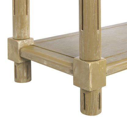 Distressed Oak Side Tables Set of 2