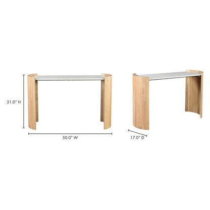 Natural Stone Marble Console Table 50" x 17"