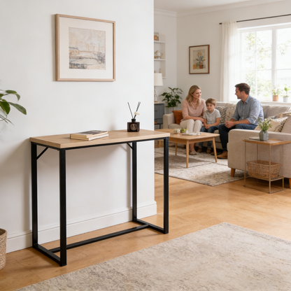 39" Wood Console Table - Coastal Modern Design