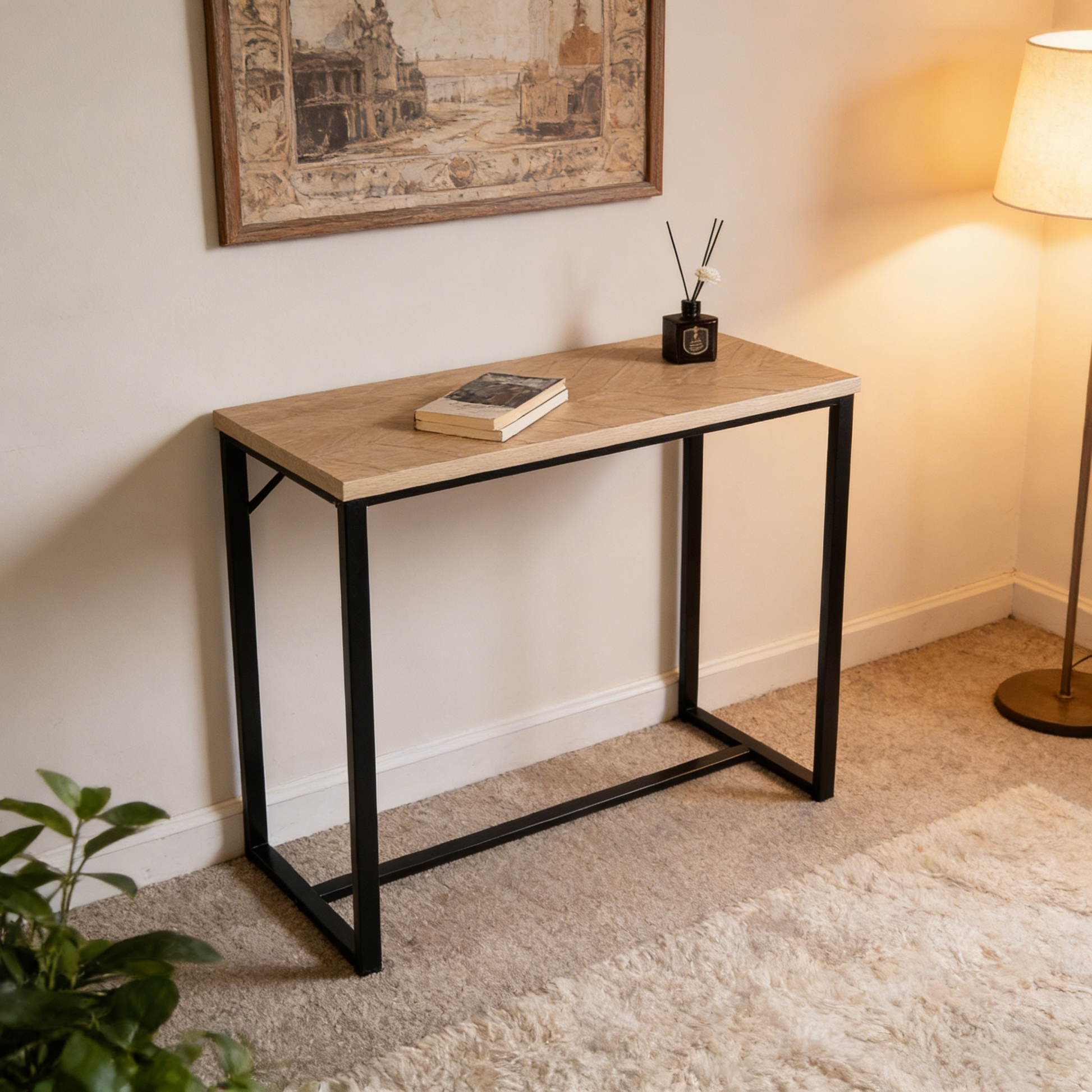39" Wood Console Table - Coastal Modern Design