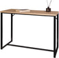 Bali Coastal Modern Console Table Natural Wood Top with Black Metal Legs