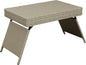 Portable Folding Wicker Table, Grey