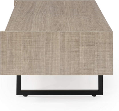 Mid-Century Coffee Table - Ash Wood Storage