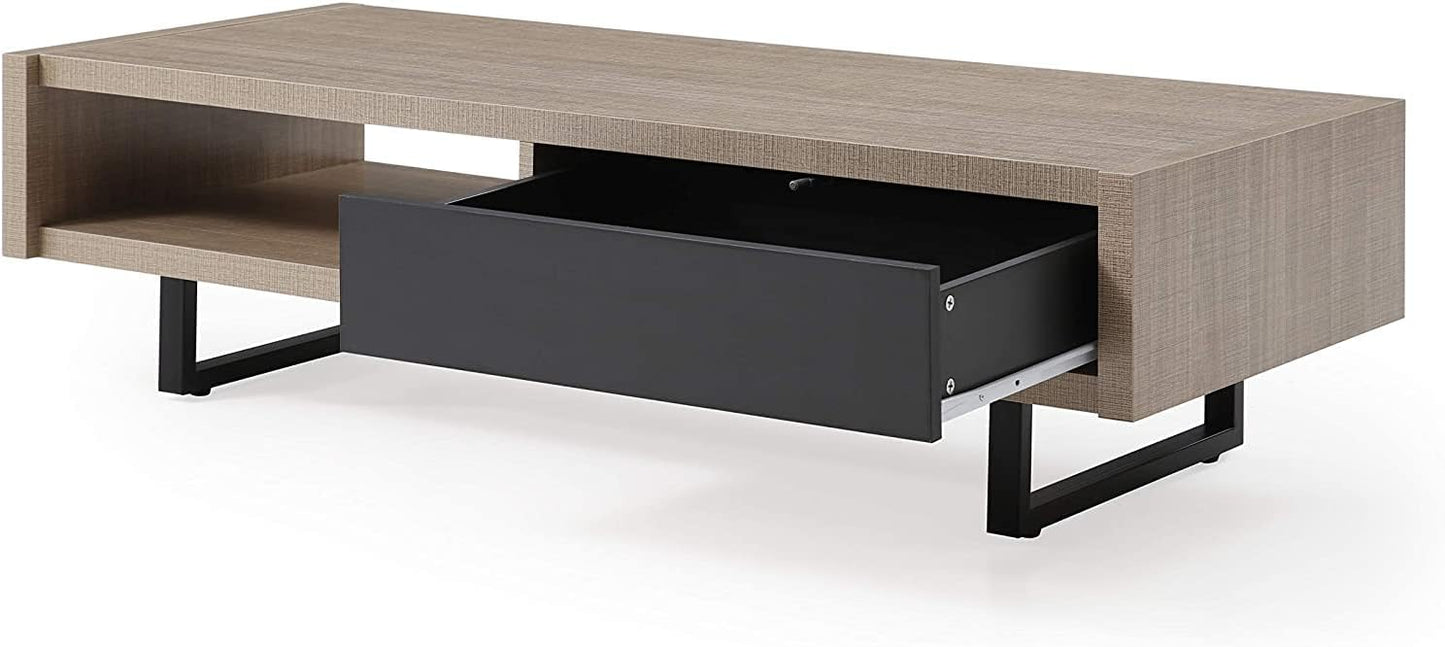 Mid-Century Modern Ash Living Room Coffee Table,tan