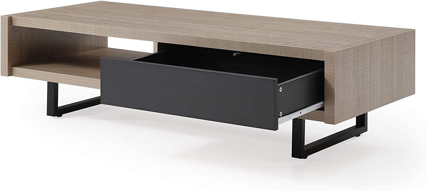 Mid-Century Modern Ash Living Room Coffee Table,tan