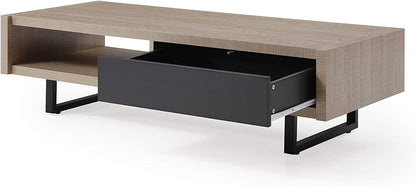 Mid-Century Modern Ash Living Room Coffee Table,tan