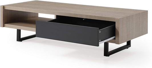 Mid-Century Modern Ash Living Room Coffee Table,tan