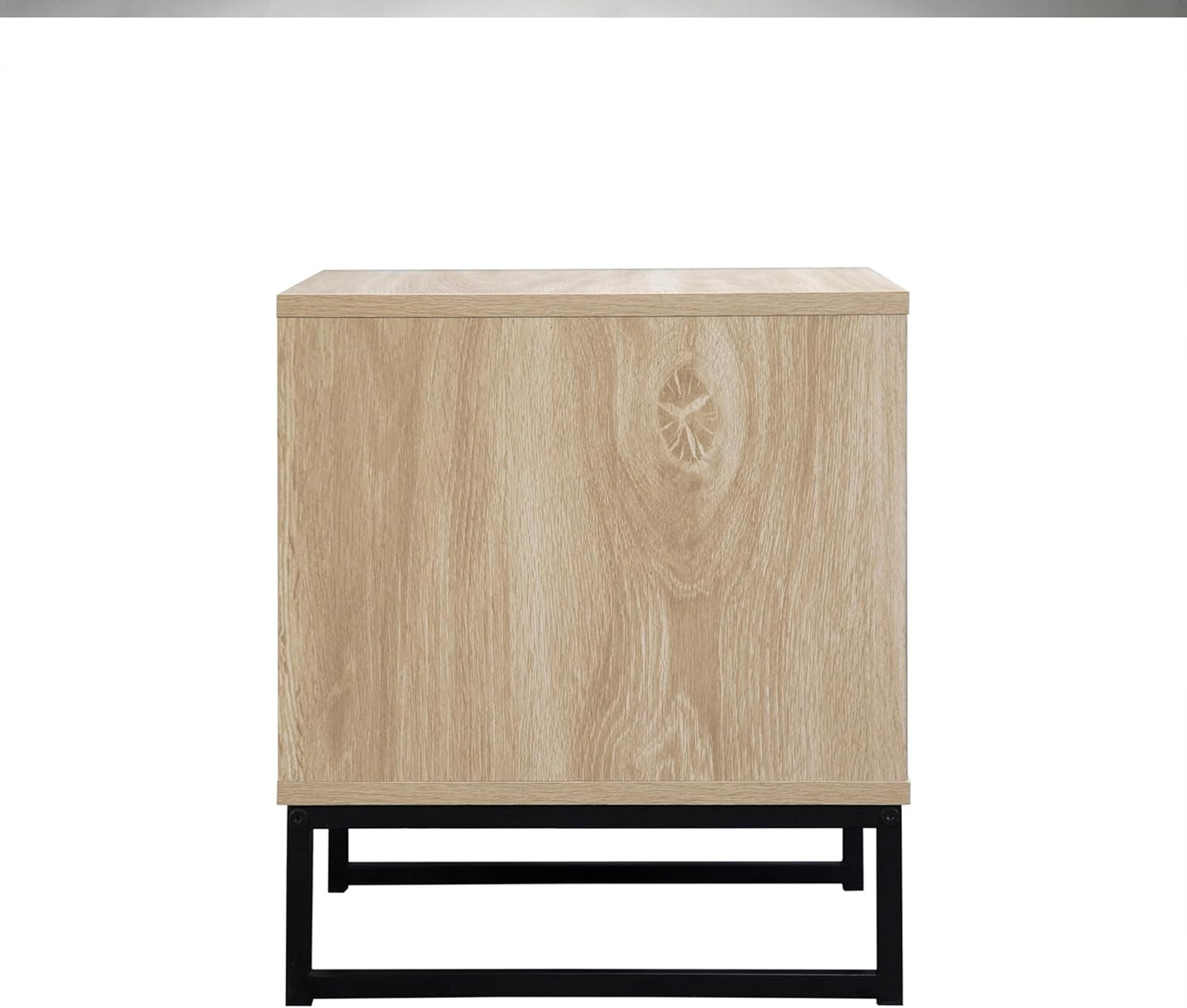 16" Wood Side Table with Drawer - Coastal Modern Design for Living Room