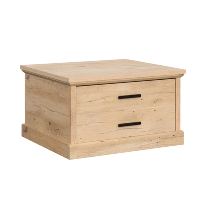 Brown Farmhouse Rectangular Coffee Table with Drawers