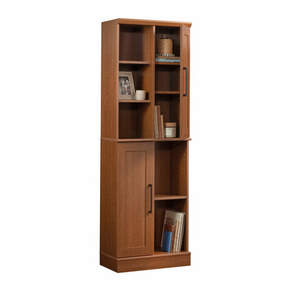 Brown Oak Storage Cabinet - 6 Shelves Adjustable