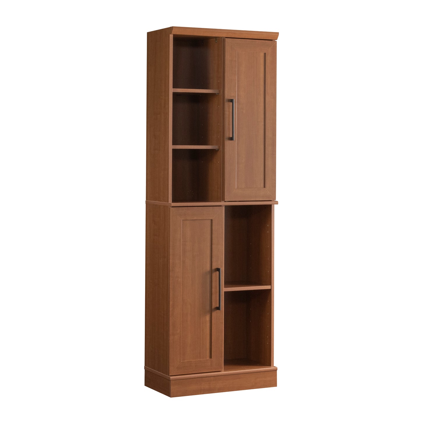 Brown Oak Storage Cabinet - 6 Shelves Adjustable