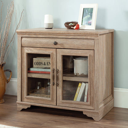 Black Shabby Chic Office Cabinet with 2 Drawers for Home Office