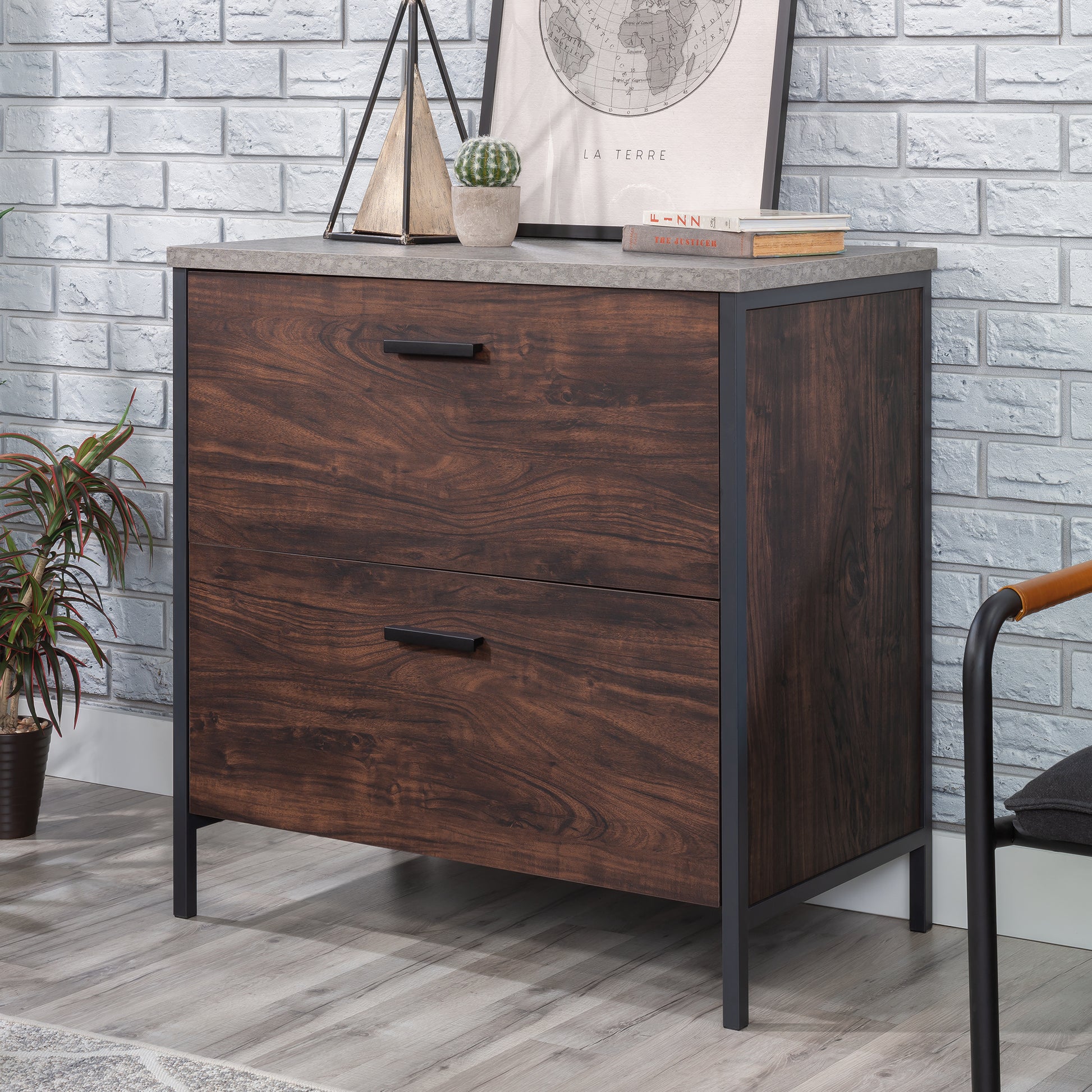 White Filing Cabinet - 1-2 Drawer Lateral File