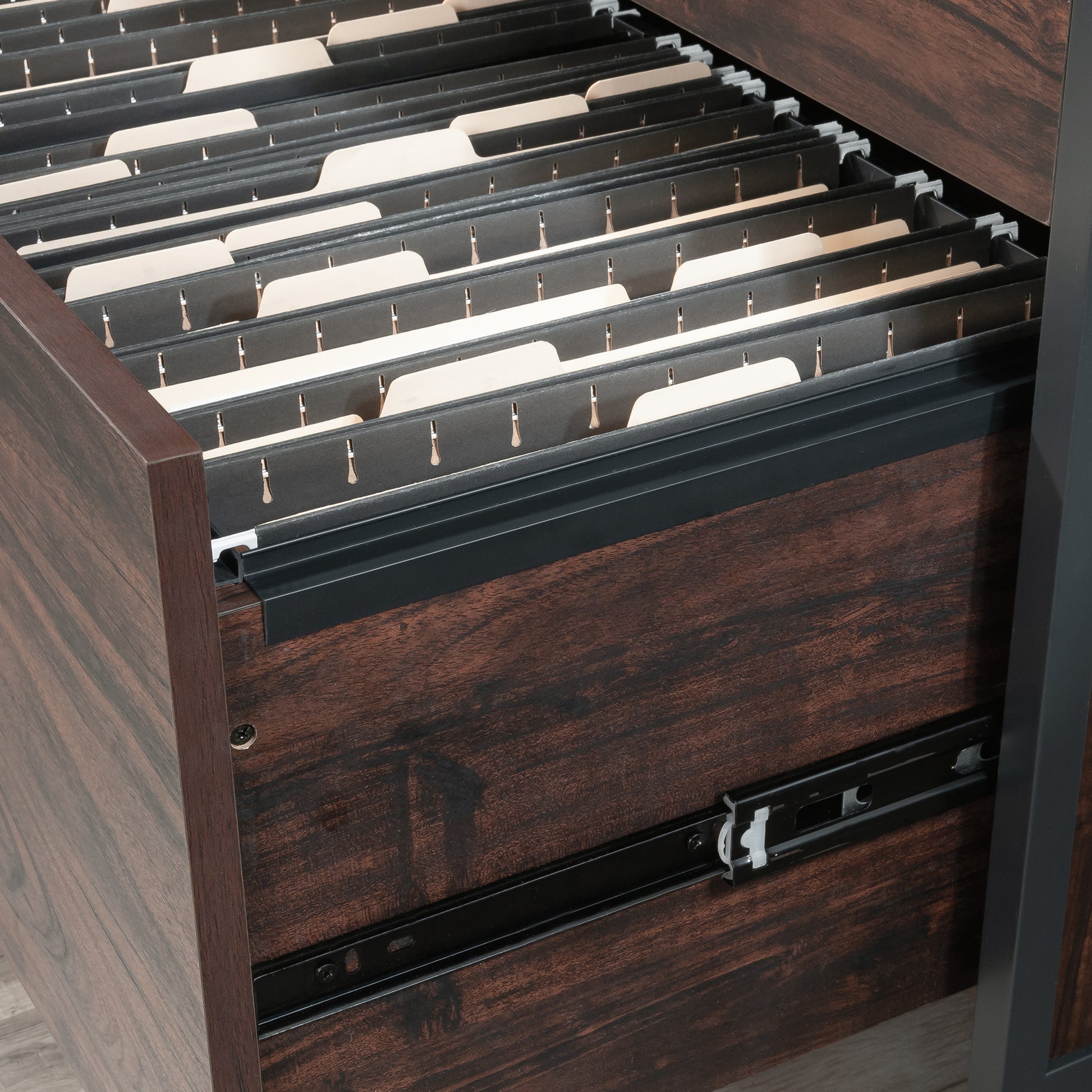 White Filing Cabinet - 1-2 Drawer Lateral File