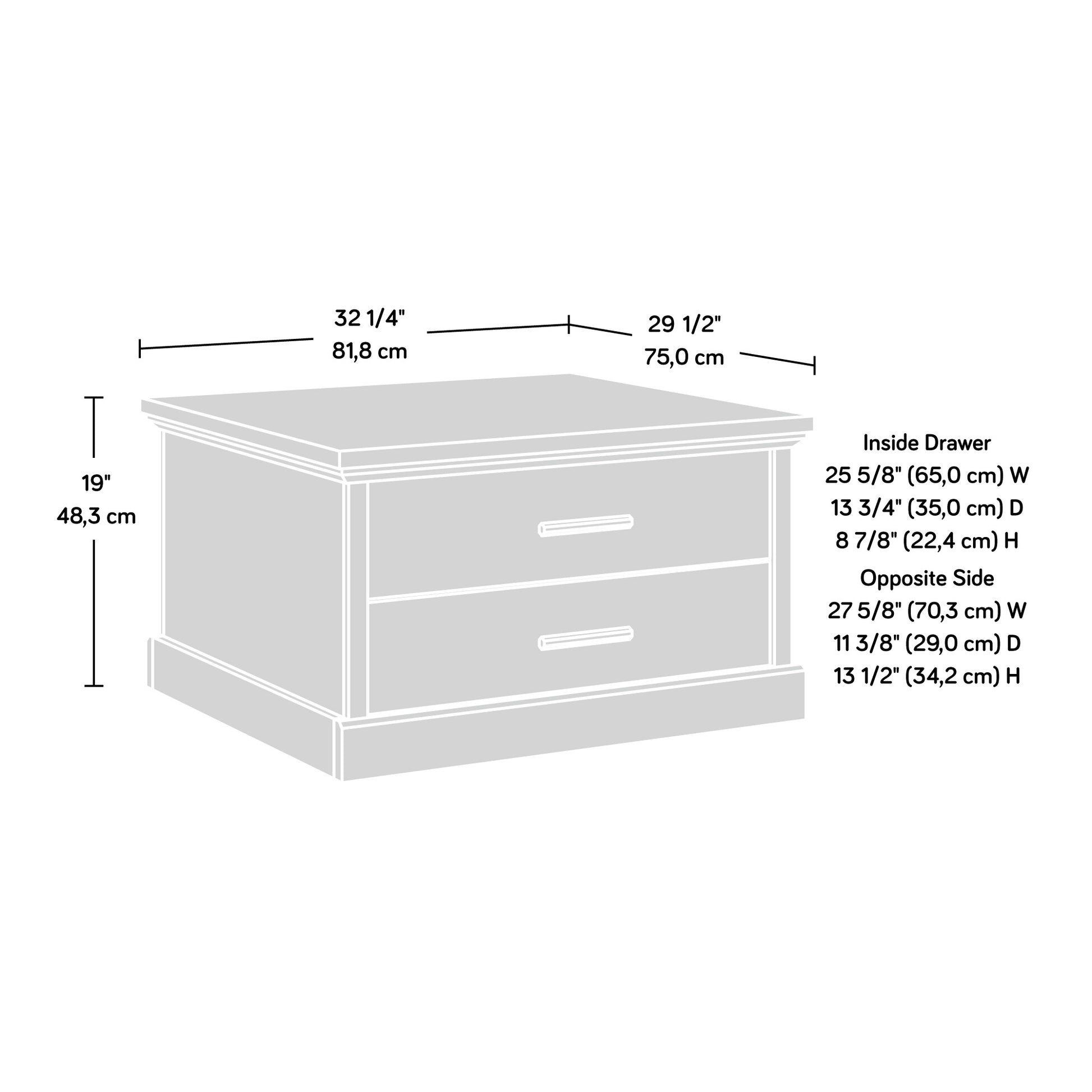 Brown Farmhouse Coffee Table with Storage Drawers