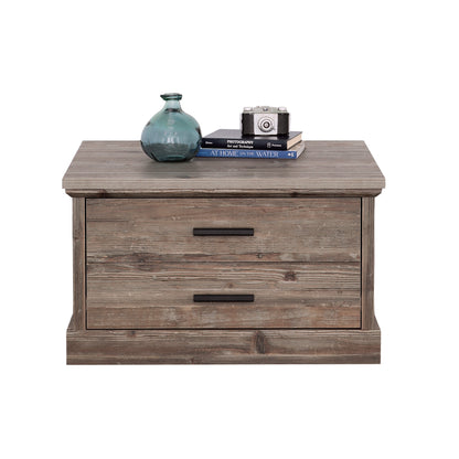 Brown Farmhouse Coffee Table with Storage Drawers