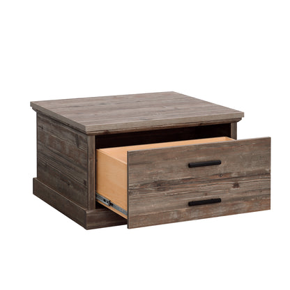 Brown Farmhouse Coffee Table with Storage Drawers